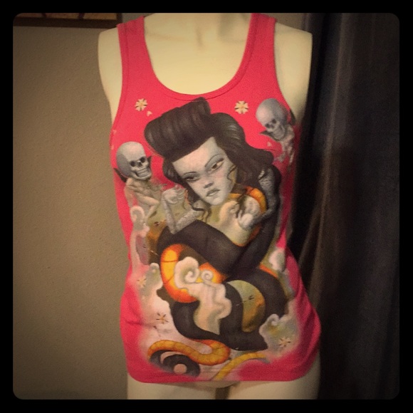 Tribal tattoo tank top sz m - Picture 1 of 8